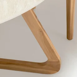 Viadurini in the Garden Gartentische Fest|Gartentische Aus Teakholz-Runder Außentisch aus Chianca di Ostuni-Keramik Made in Italy - Pegaso