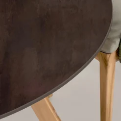 Viadurini in the Garden Gartentische Fest|Gartentische Aus Teakholz-Runder Außentisch aus Metall Corten Keramik Made in Italy - Pegaso