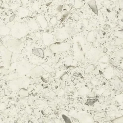 Viadurini in the Garden Gartentische Fest|Gartentische Aus Teakholz-Runder Außentisch aus weißer Terrazzokeramik Made in Italy - Pegaso