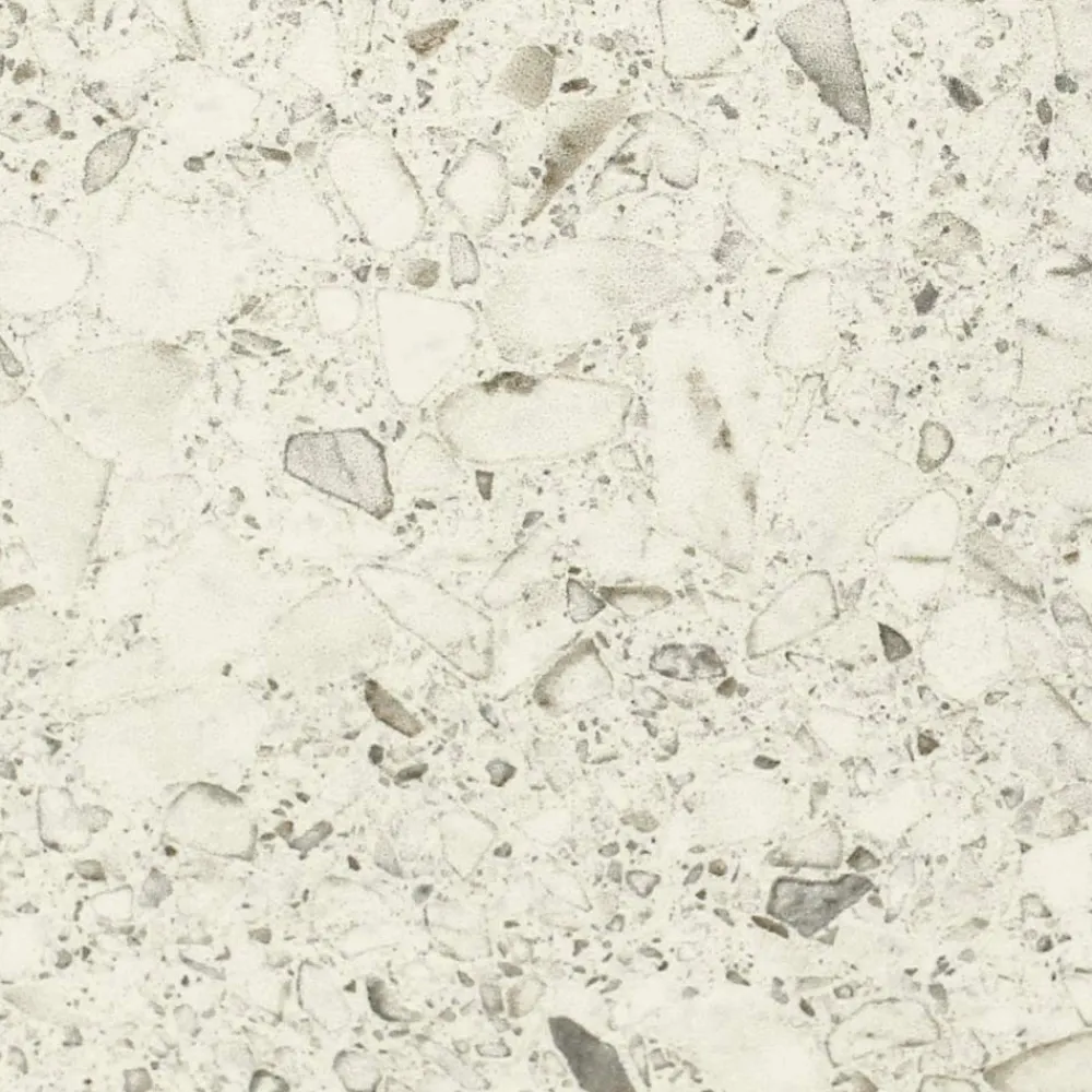 Viadurini in the Garden Gartentische Fest|Gartentische Aus Teakholz-Runder Außentisch aus weißer Terrazzokeramik Made in Italy - Pegaso