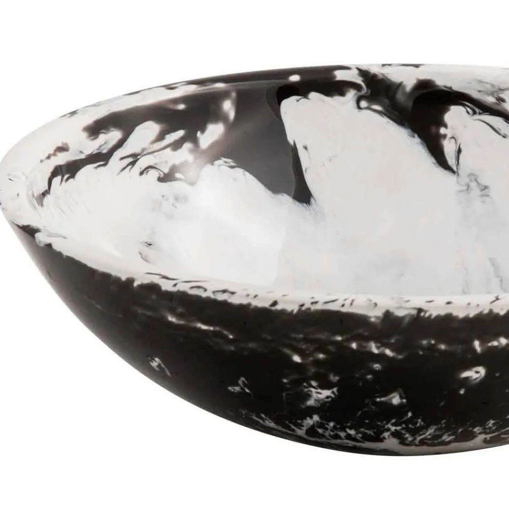 Viadurini Bathroom Harzwaschbecken-Runder Aufsatzwaschtisch aus Kunstharz, Bussoleno