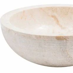 Viadurini Bathroom Steinwaschbecken-Runder Aufsatzwaschtisch aus weißem Marmor, Budoni