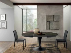 Viadurini Living Runde Tische-Runder ausziehbarer Esstisch aus Laminam Keramik Made in Italy - Lupetto