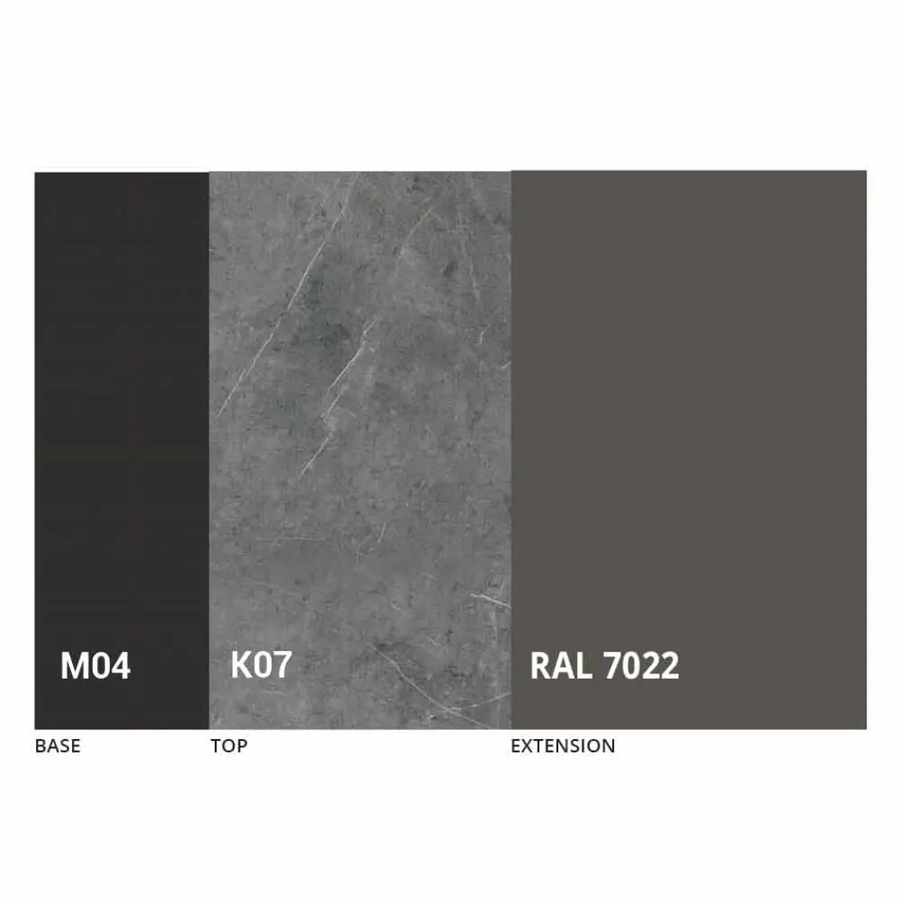 Viadurini Living Runde Tische-Runder ausziehbarer Esstisch aus Laminam Keramik Made in Italy - Lupetto