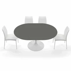 Viadurini Living Runde Tische|Ausziehbare Esstische-Runder ausziehbarer Esstisch bis 170 cm, hergestellt in Italien – Dollars