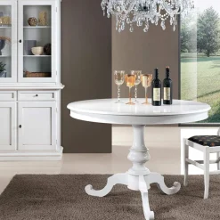 Viadurini Classic Ausziehbare Esstische-Runder ausziehbarer Wohnzimmertisch aus Holz, hergestellt in Italien – Vittoria