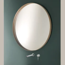 Viadurini Bathroom Badspiegel-Runder Badezimmerspiegel mit Metallrahmen, hergestellt in Italien – Cleopatra