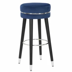 Viadurini Living Barhocker-Runder Barhocker im modernen Design aus Stoff und Holz - Rupert