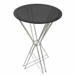 Viadurini Living Esstische-Runder Bartisch im modernen Design aus Eisen und Glas - Benita