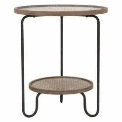 Viadurini Living Moderne Couchtische-Runder Couchtisch aus Eisen und MDF in modernem Design - Luther