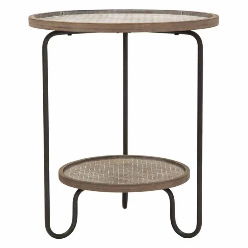 Viadurini Living Moderne Couchtische-Runder Couchtisch aus Eisen und MDF in modernem Design - Luther