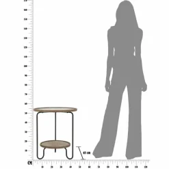 Viadurini Living Moderne Couchtische-Runder Couchtisch aus Eisen und MDF in modernem Design - Luther