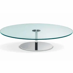 Viadurini Living Moderne Couchtische-Runder Couchtisch aus extra klarem Glas, Luxus Made in Italy - Giovannino