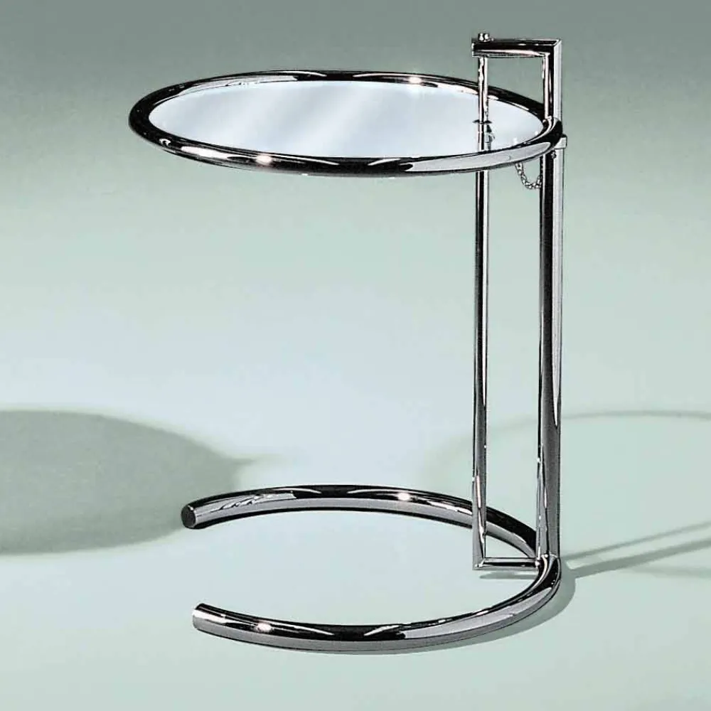 Viadurini Living Moderne Couchtische-Runder Couchtisch aus gehärtetem Glas und Stahl Made in Italy - Lennon