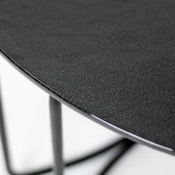 Viadurini Living Moderne Couchtische-Runder Couchtisch aus Glas mit 3-halbmondförmigem Fuß, hergestellt in Italien – Arepa