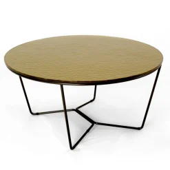 Viadurini Living Moderne Couchtische-Runder Couchtisch aus Glas und Stahl, hergestellt in Italien – Paini