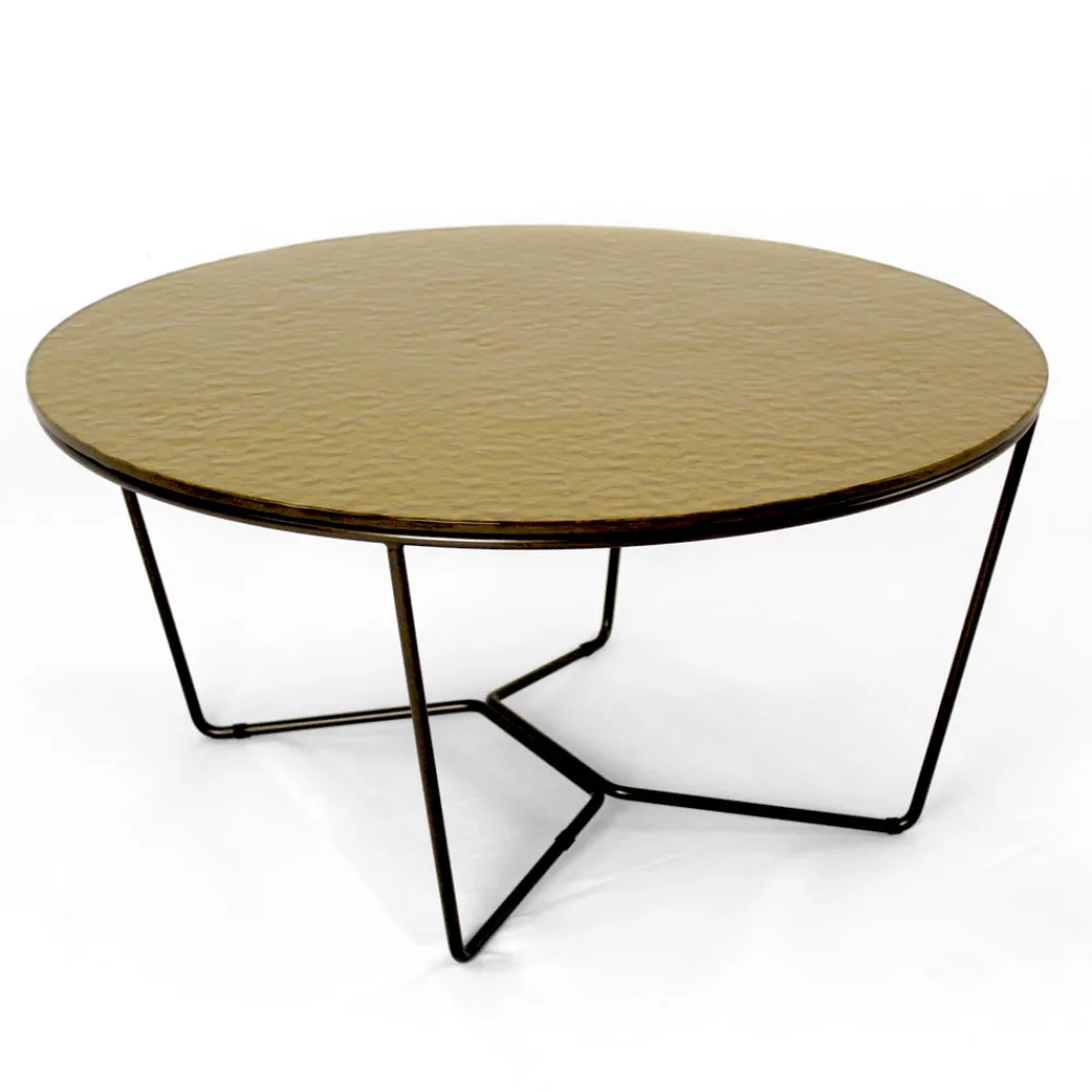 Viadurini Living Moderne Couchtische-Runder Couchtisch aus Glas und Stahl, hergestellt in Italien – Paini