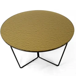 Viadurini Living Moderne Couchtische-Runder Couchtisch aus Glas und Stahl, hergestellt in Italien – Paini