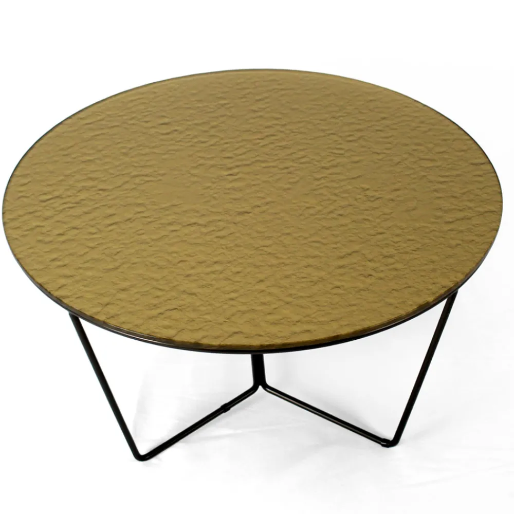 Viadurini Living Moderne Couchtische-Runder Couchtisch aus Glas und Stahl, hergestellt in Italien – Paini