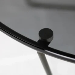 Viadurini Living Moderne Couchtische-Runder Couchtisch aus Glas und Stahl, hergestellt in Italien – Paini