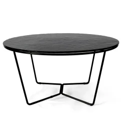 Viadurini Living Moderne Couchtische-Runder Couchtisch aus Glas und Stahl, hergestellt in Italien – Paini