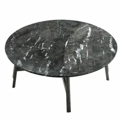 Viadurini Living Moderne Couchtische-Runder Couchtisch aus Marmor und Buchenholz Made in Italy - Daniela