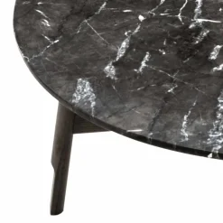 Viadurini Living Moderne Couchtische-Runder Couchtisch aus Marmor und Buchenholz Made in Italy - Daniela