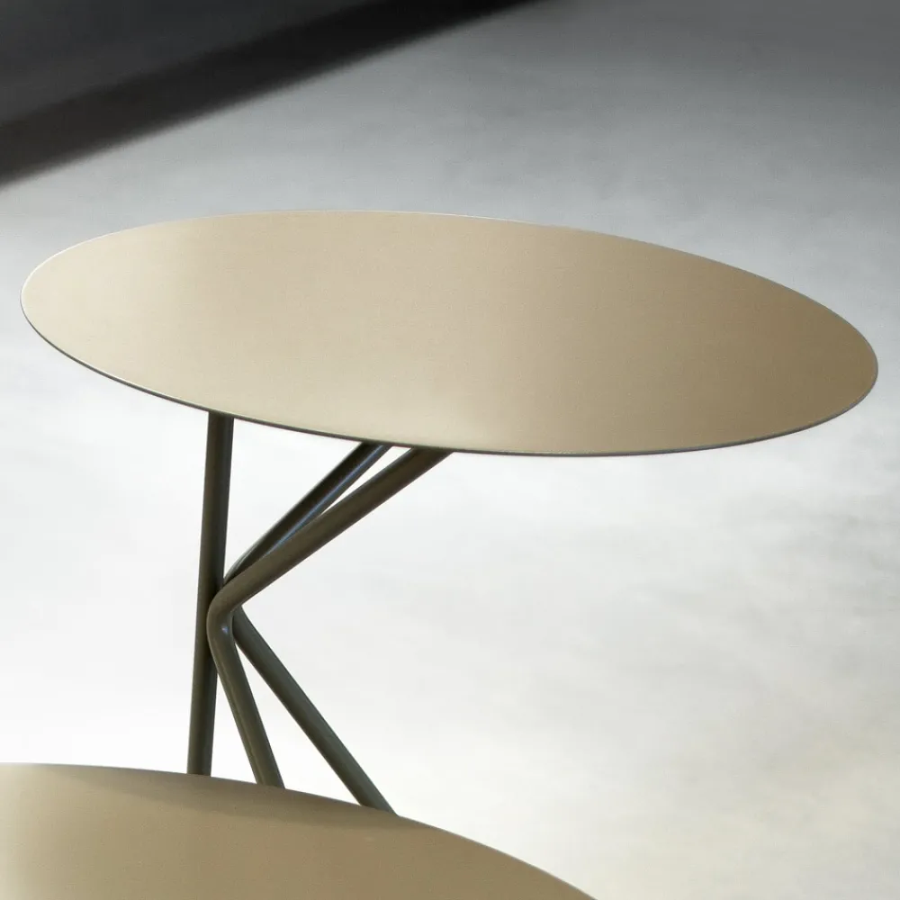 Viadurini Living Moderne Couchtische-Runder Couchtisch aus Metall, Design in verschiedenen Farben und 2 Größen - Olesya