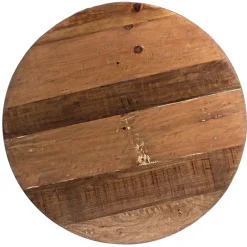 Viadurini Living Moderne Couchtische-Runder Couchtisch aus recyceltem Holz und Stahl weiß oder grau - Genoveffa