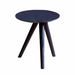 Viadurini Living Moderne Couchtische-Runder Couchtisch aus schwarz grau lackiertem Holz Made in Italy - Stuttgart