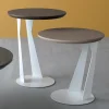 Viadurini Living Moderne Couchtische-Runder Couchtisch aus schrägem Metall und Keramik 3 Größen - Coriko