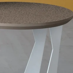 Viadurini Living Moderne Couchtische-Runder Couchtisch aus schrägem Metall und Keramik 3 Größen - Coriko