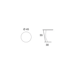 Viadurini Living Moderne Couchtische-Runder Couchtisch aus schrägem Metall und Keramik 3 Größen - Coriko