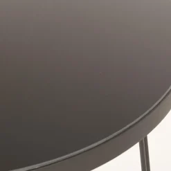 Viadurini Living Moderne Couchtische-Runder Couchtisch aus schwarzem Stahl und Glasplatte 2 Größen - Zanzino