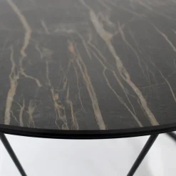 Viadurini Living Moderne Couchtische-Runder Couchtisch aus Stahl und Steingut, hergestellt in Italien – Alisea