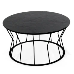 Viadurini Living Moderne Couchtische-Runder Couchtisch aus Stahl und Glas, hergestellt in Italien – Alisea