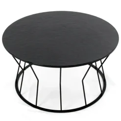 Viadurini Living Moderne Couchtische-Runder Couchtisch aus Stahl und Glas, hergestellt in Italien – Alisea