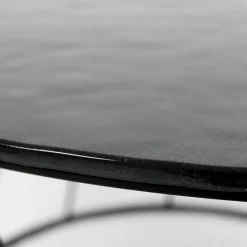 Viadurini Living Moderne Couchtische-Runder Couchtisch aus Stahl und Glas, hergestellt in Italien – Alisea