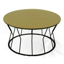 Viadurini Living Moderne Couchtische-Runder Couchtisch aus Stahl und Glas, hergestellt in Italien – Alisea