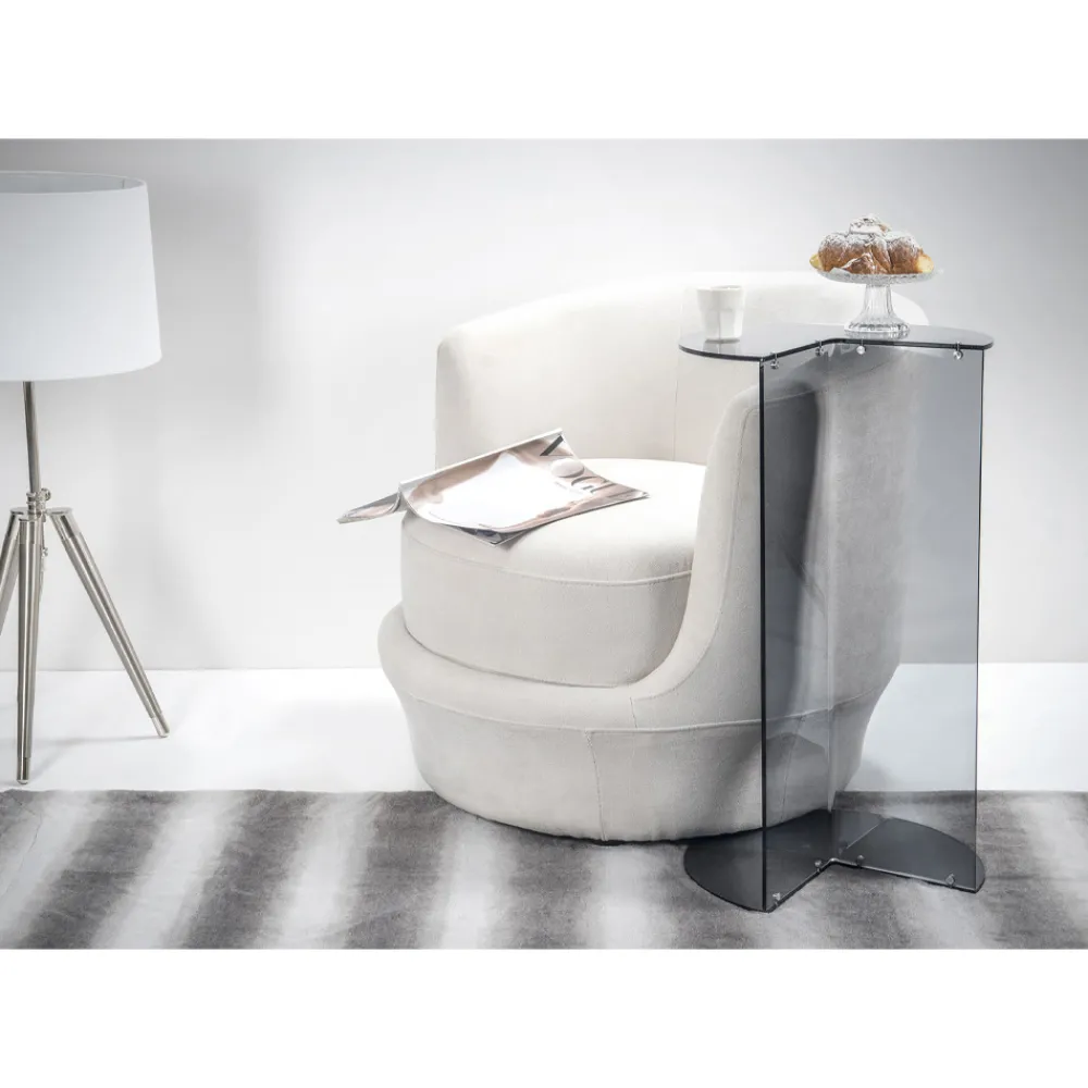 Viadurini Living Moderne Couchtische-Runder Couchtisch aus transparentem Plexiglas Made in Italy - Tabli