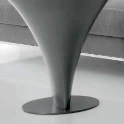 Viadurini Living Moderne Couchtische-Runder Couchtisch Bootsform aus Metall und geätztem Glas - Boarding