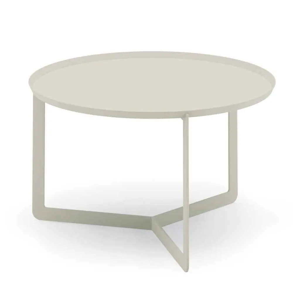 Viadurini in the Garden Garten Beistelltisch-Runder Couchtisch im Freien aus Hanf oder Schlammmetall - Stephane