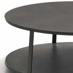 Viadurini Living Moderne Couchtische-Runder Couchtisch in Mdf mit Metallstruktur Made in Italy - Aloe