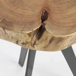 Viadurini Living Moderne Couchtische-Runder Couchtisch in Stamm aus Holz und Stahl Homemotion - Tancredi