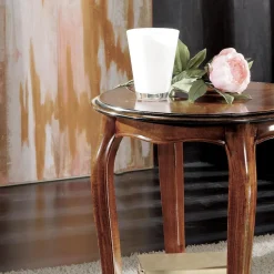 Viadurini Classic Klassische Couchtische-Runder Couchtisch mit Beinen aus Buche, hergestellt in Italien – Ecade