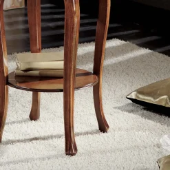 Viadurini Classic Klassische Couchtische-Runder Couchtisch mit Beinen aus Buche, hergestellt in Italien – Ecade