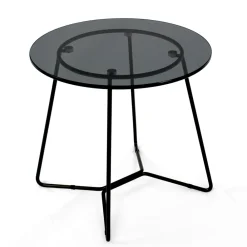 Viadurini Living Moderne Couchtische-Runder Couchtisch mit Glasplatte, hergestellt in Italien – Paini