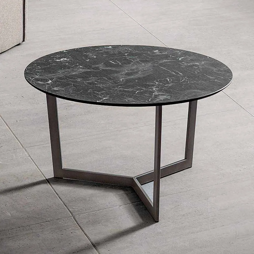 Viadurini Living Moderne Couchtische-Runder Couchtisch mit HPL-Platte Made in Italy - Mina