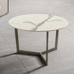 Viadurini Living Moderne Couchtische-Runder Couchtisch mit HPL-Platte Made in Italy - Mina