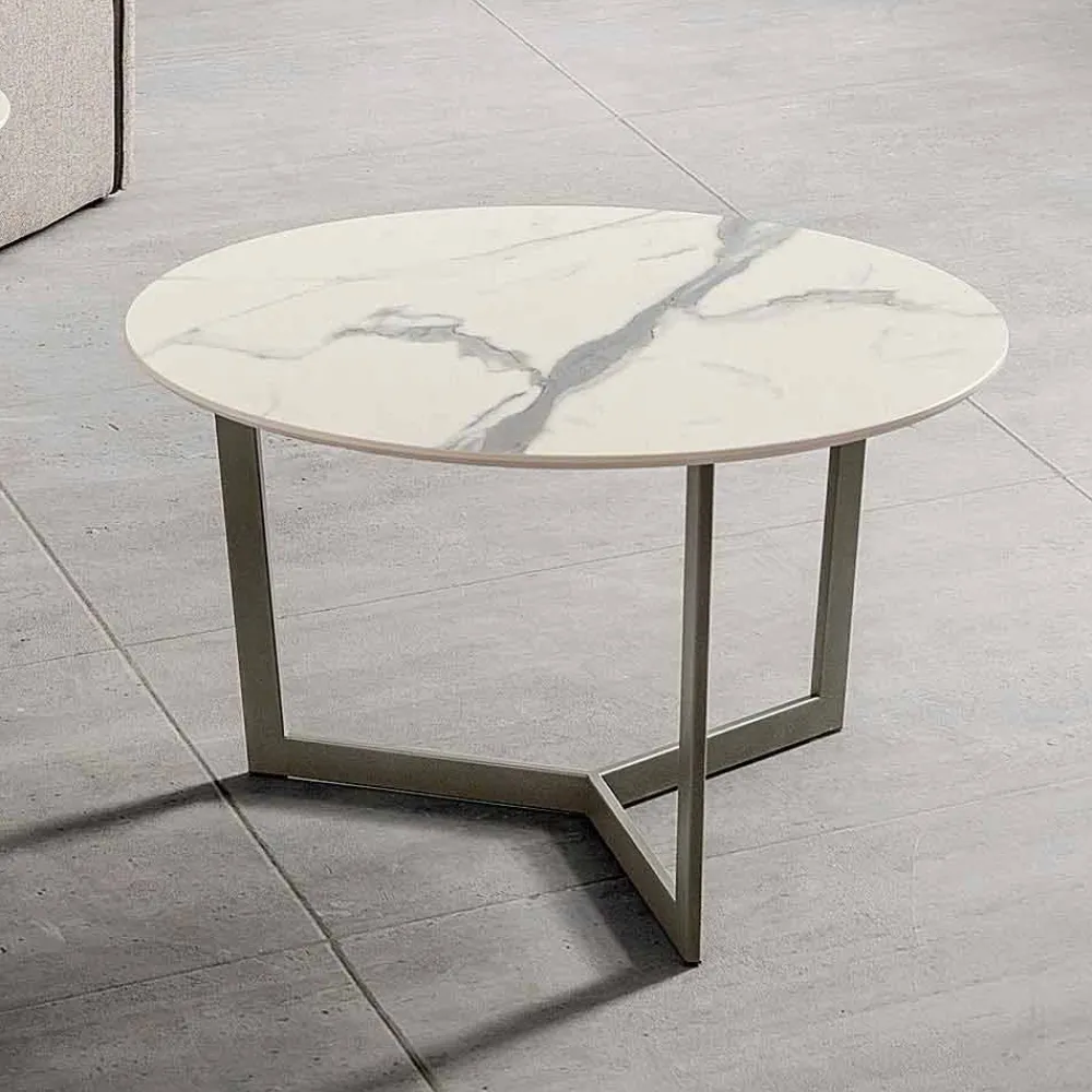 Viadurini Living Moderne Couchtische-Runder Couchtisch mit HPL-Platte Made in Italy - Mina